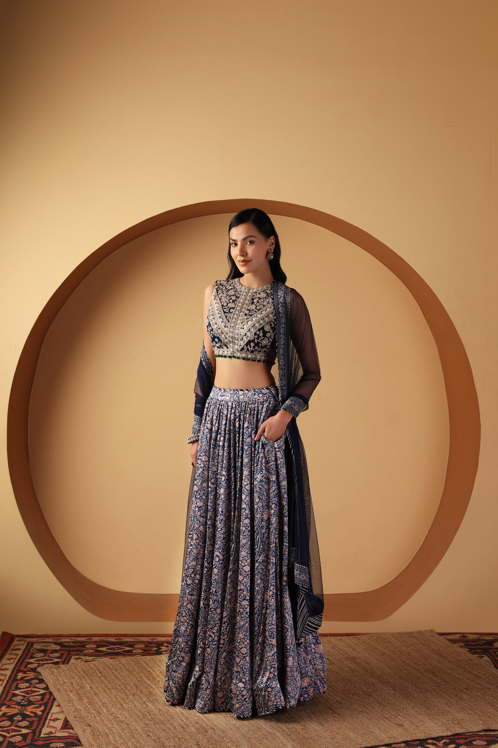 Peacock Lengha Set