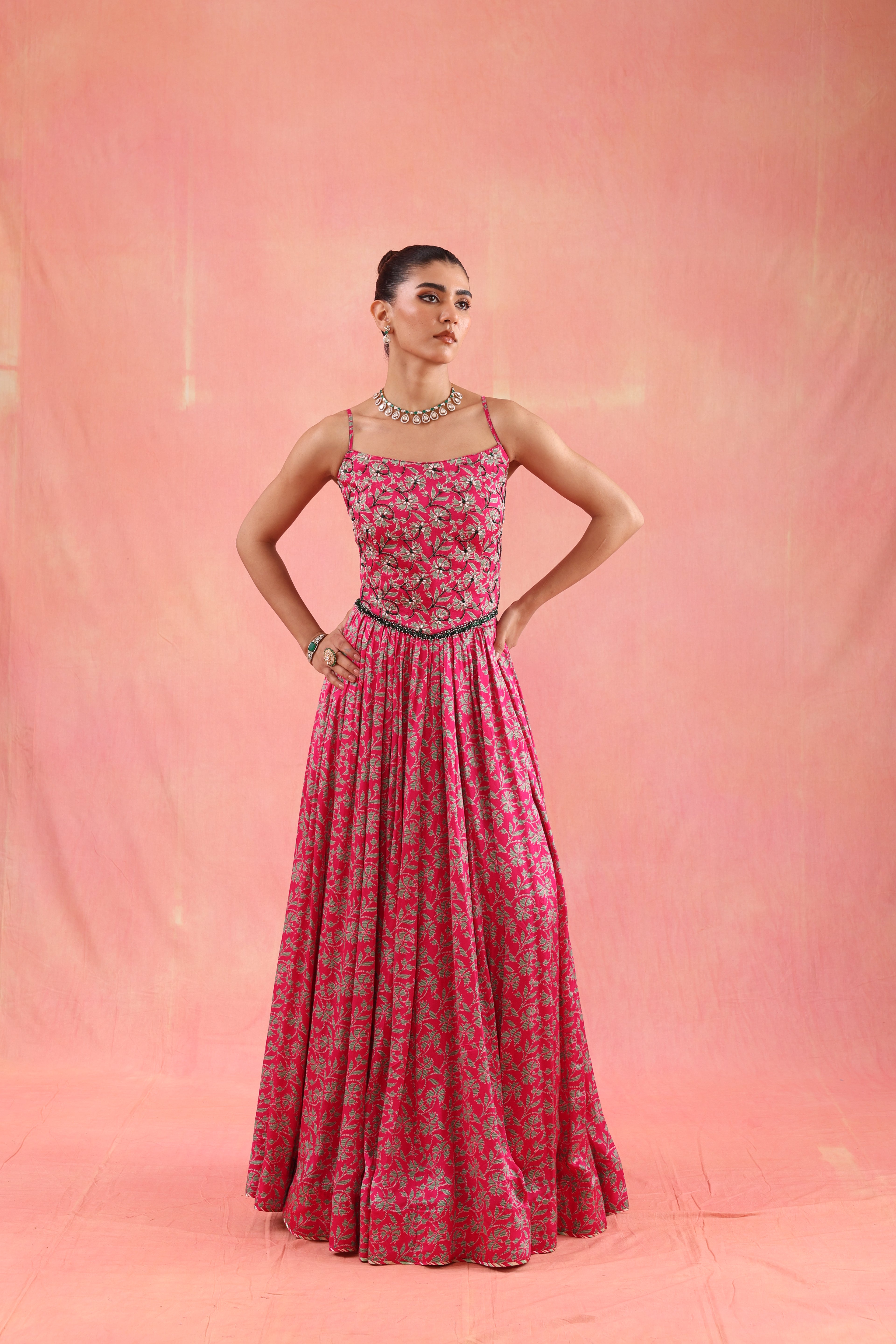 Flamingo Lehenga Set