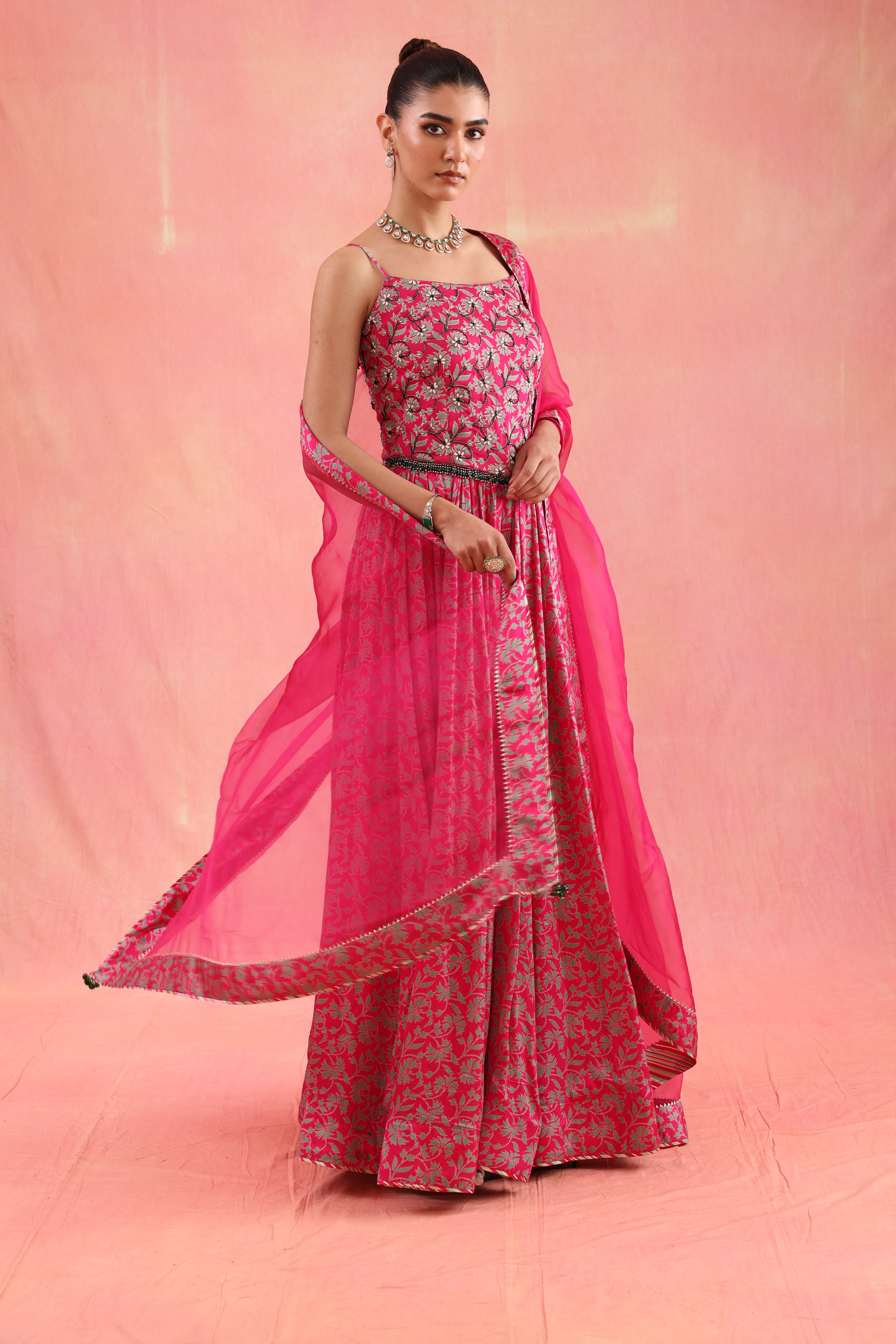 Flamingo Lehenga Set