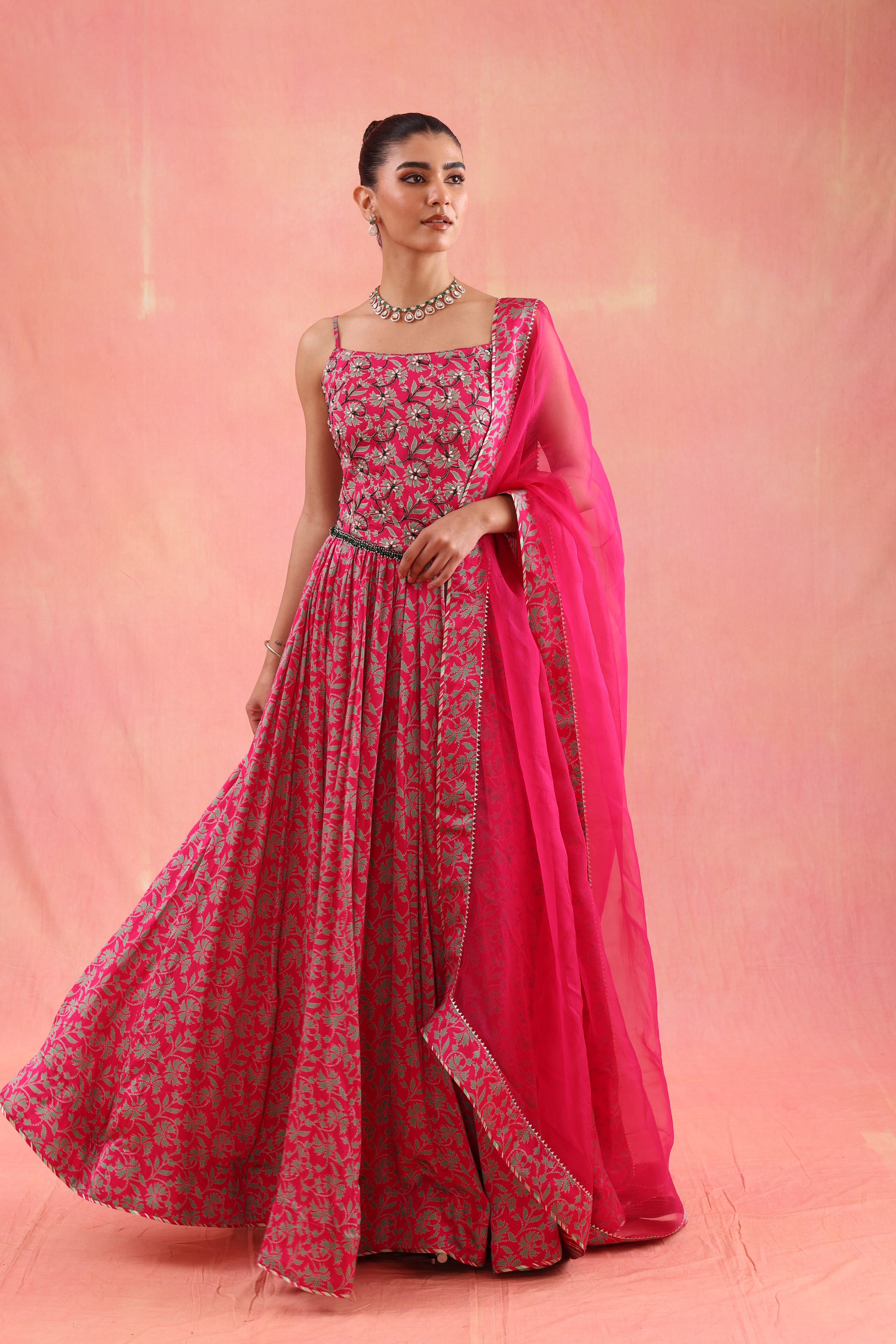 Flamingo Lehenga Set