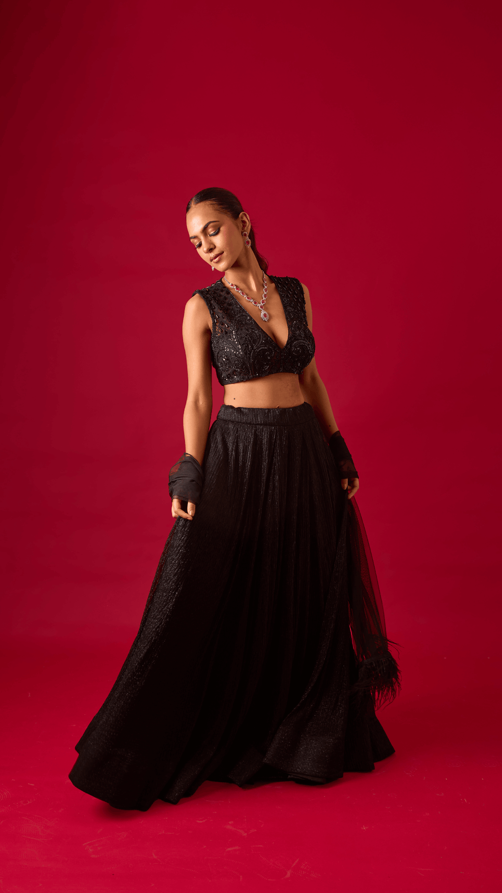 Dark Allure Lehenga Set
