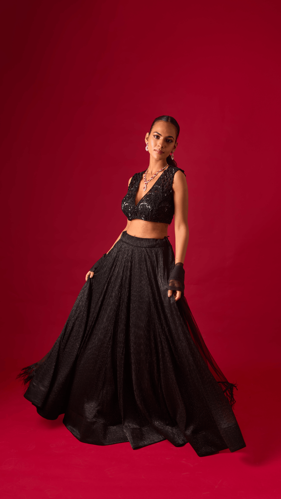 Dark Allure Lehenga Set