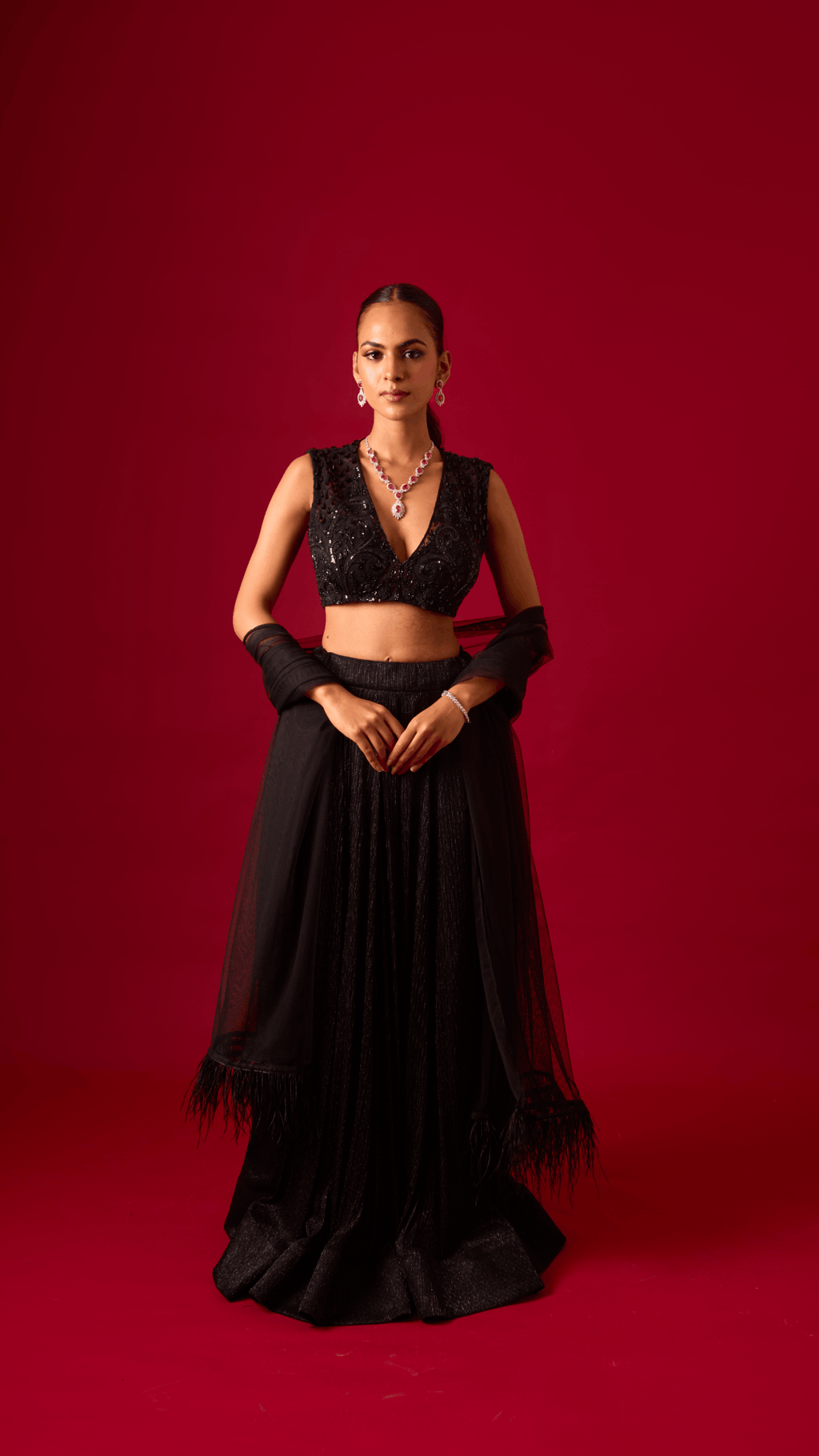 Dark Allure Lehenga Set