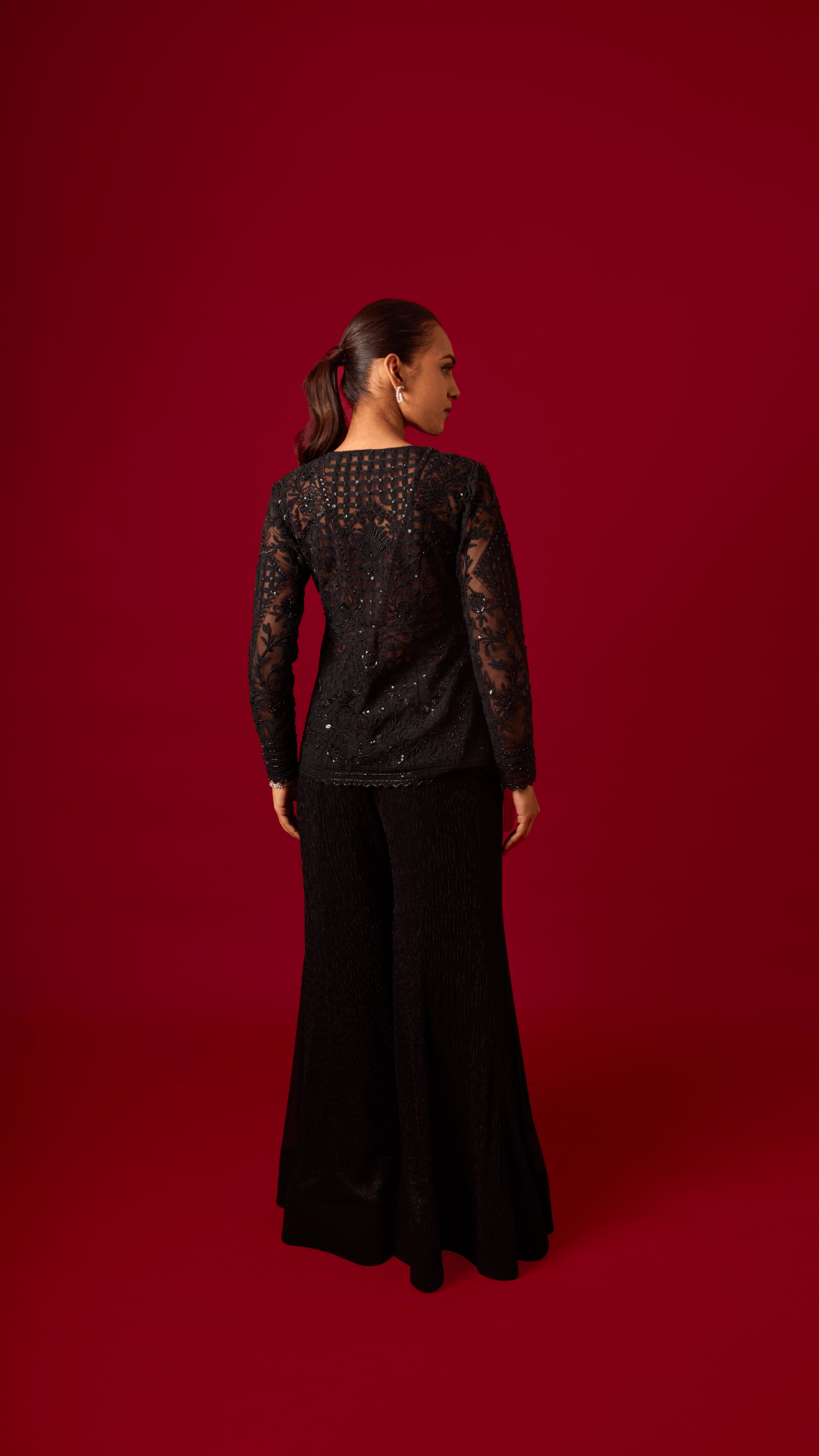 Midnight Rendezvous Peplum Set