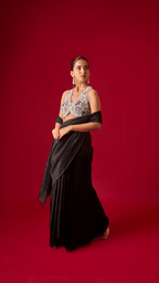 Black Opal Saree Set