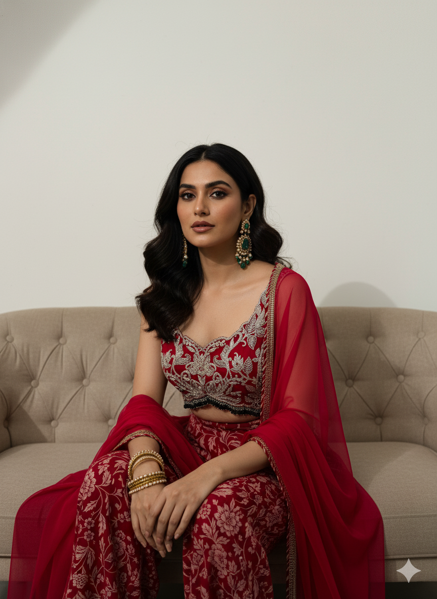Marigold Sharara & Cape Set