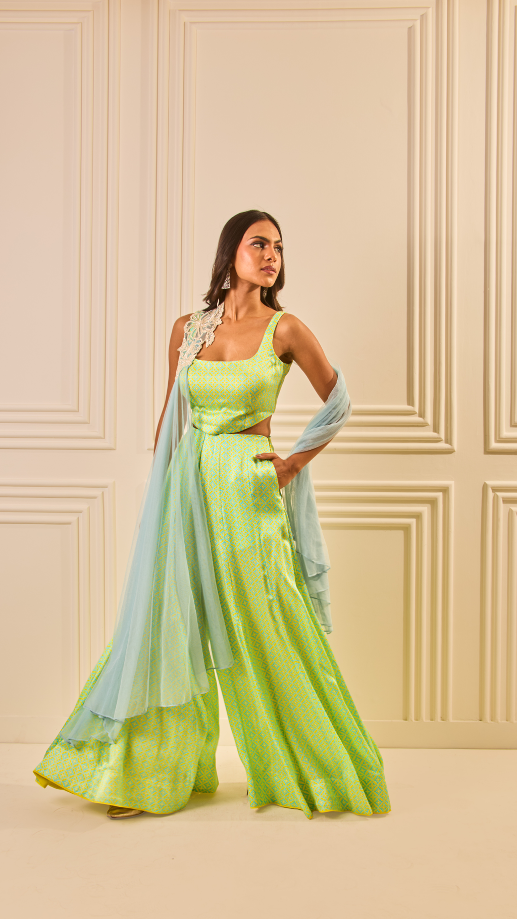 Wave After Wave Sharara Set