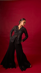Midnight Rendezvous Peplum Set