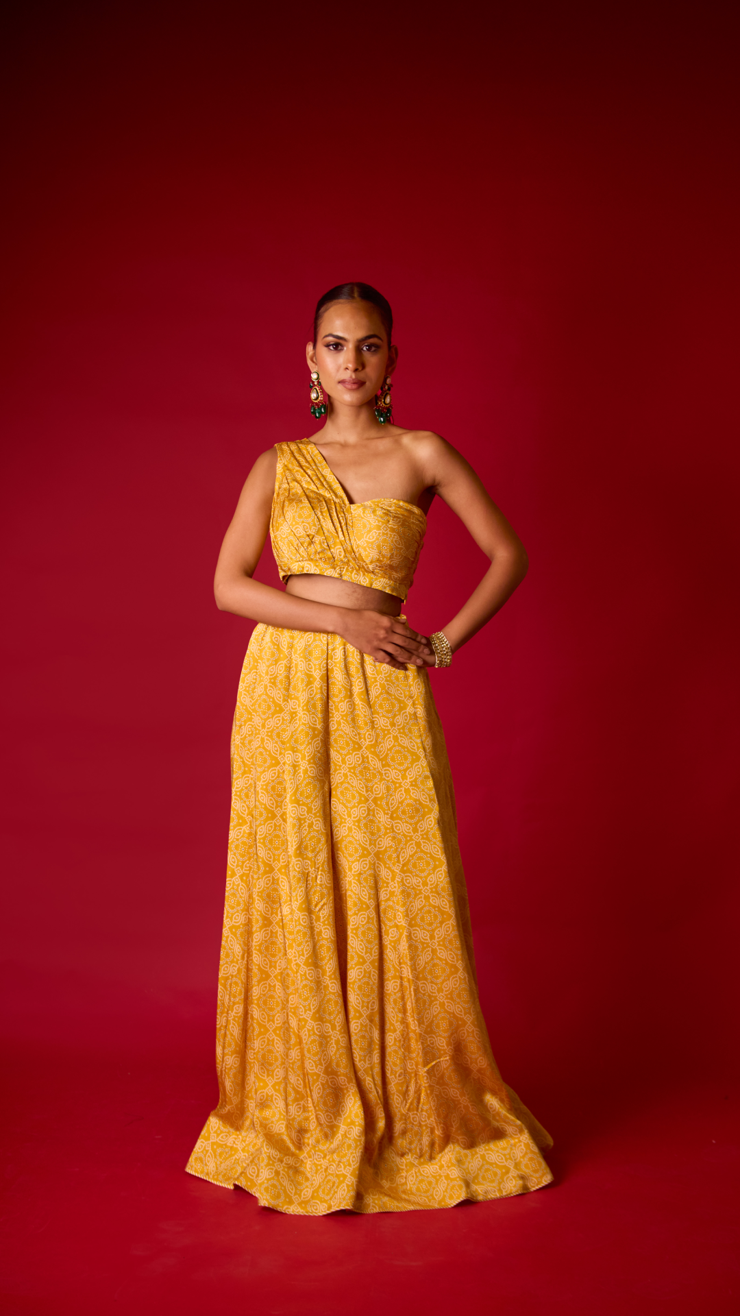 Sunehri Sharara & Draped Top