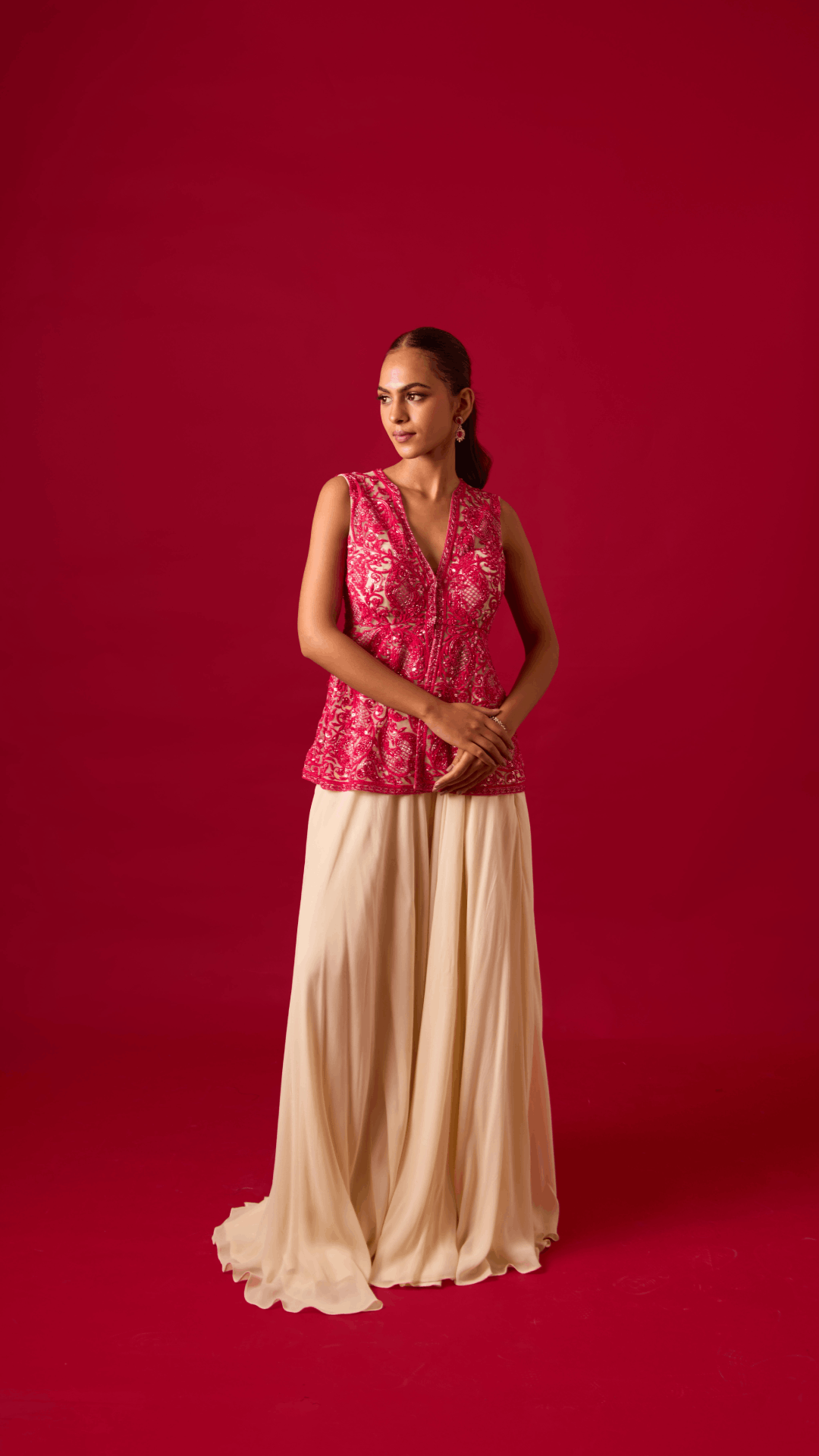 Blush Mirage Peplum Set