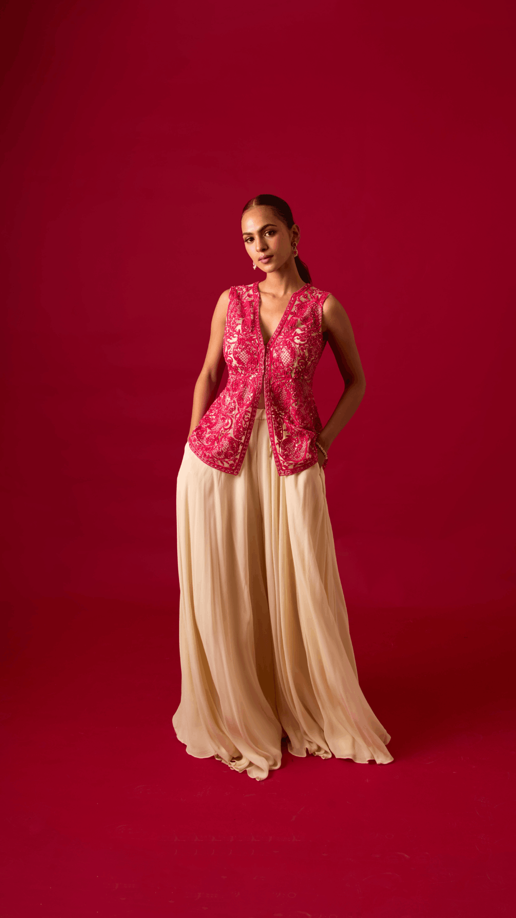Blush Mirage Peplum Set
