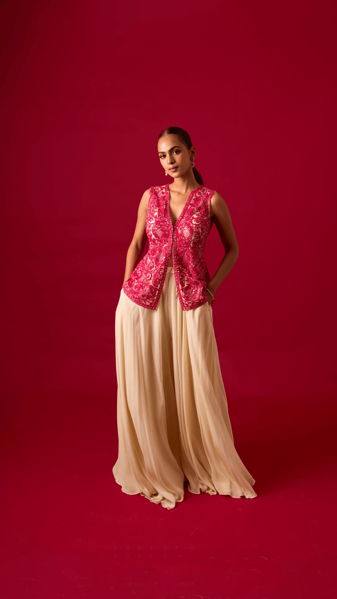 Blush Mirage Peplum Set