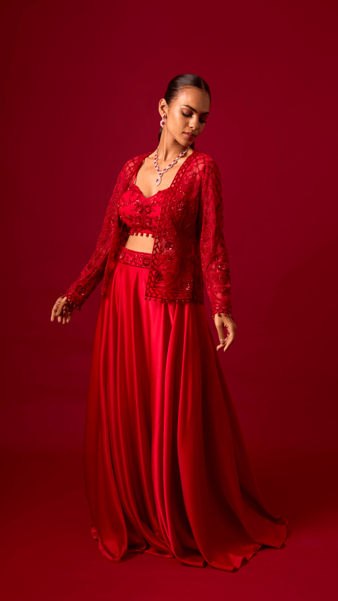 Crimson Kiss Lehenga Set
