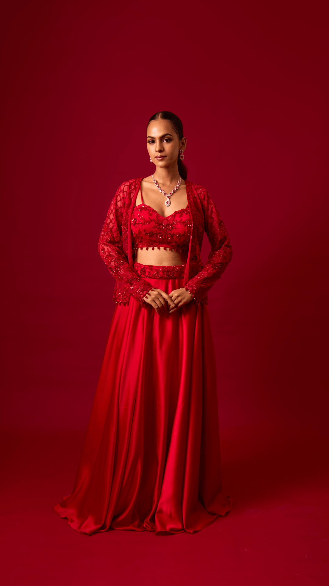 Crimson Kiss Lehenga Set