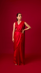 Midnight Ruby Saree Set
