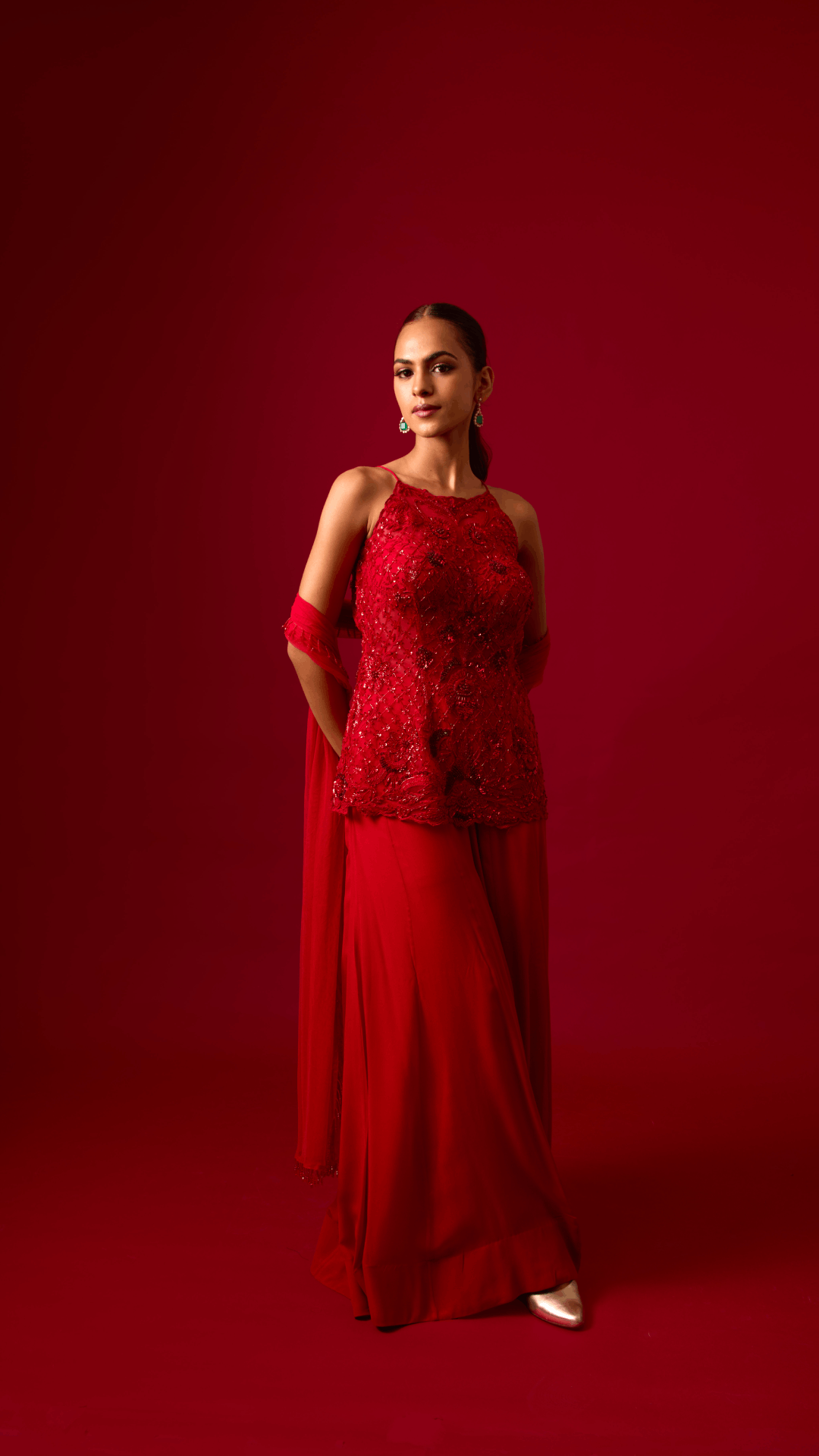 Rosé Bloom Sharara Set