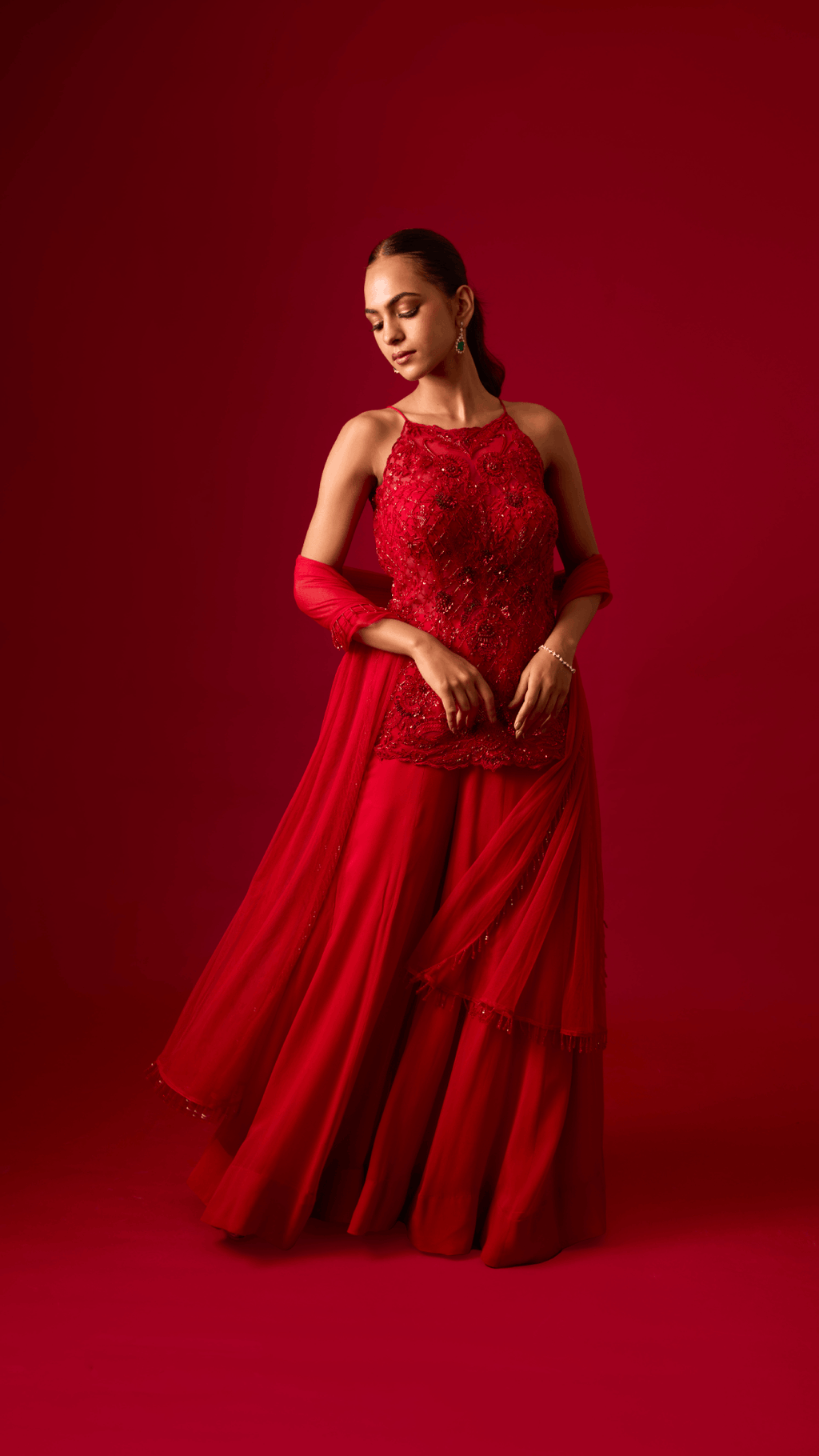 Rosé Bloom Sharara Set