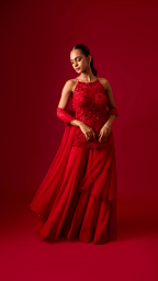 Rosé Bloom Sharara Set