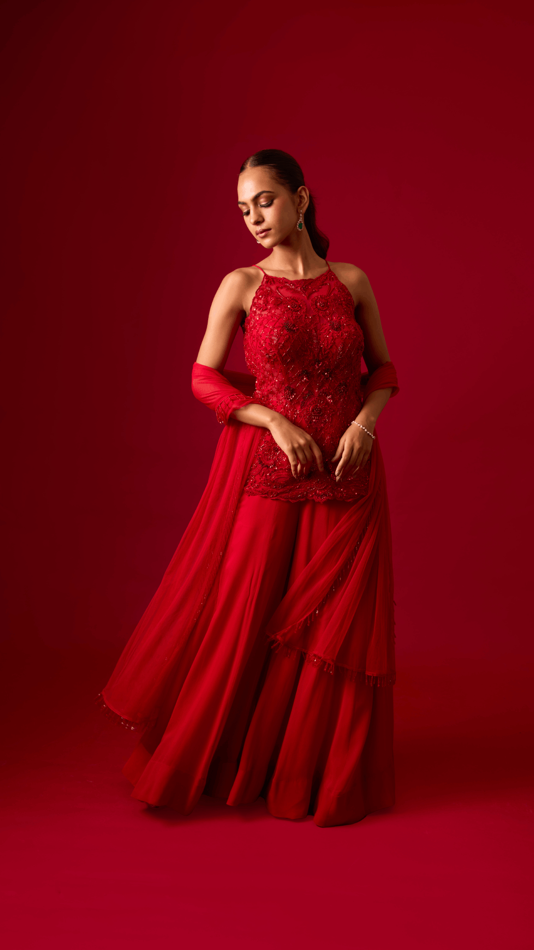 Rosé Bloom Sharara Set