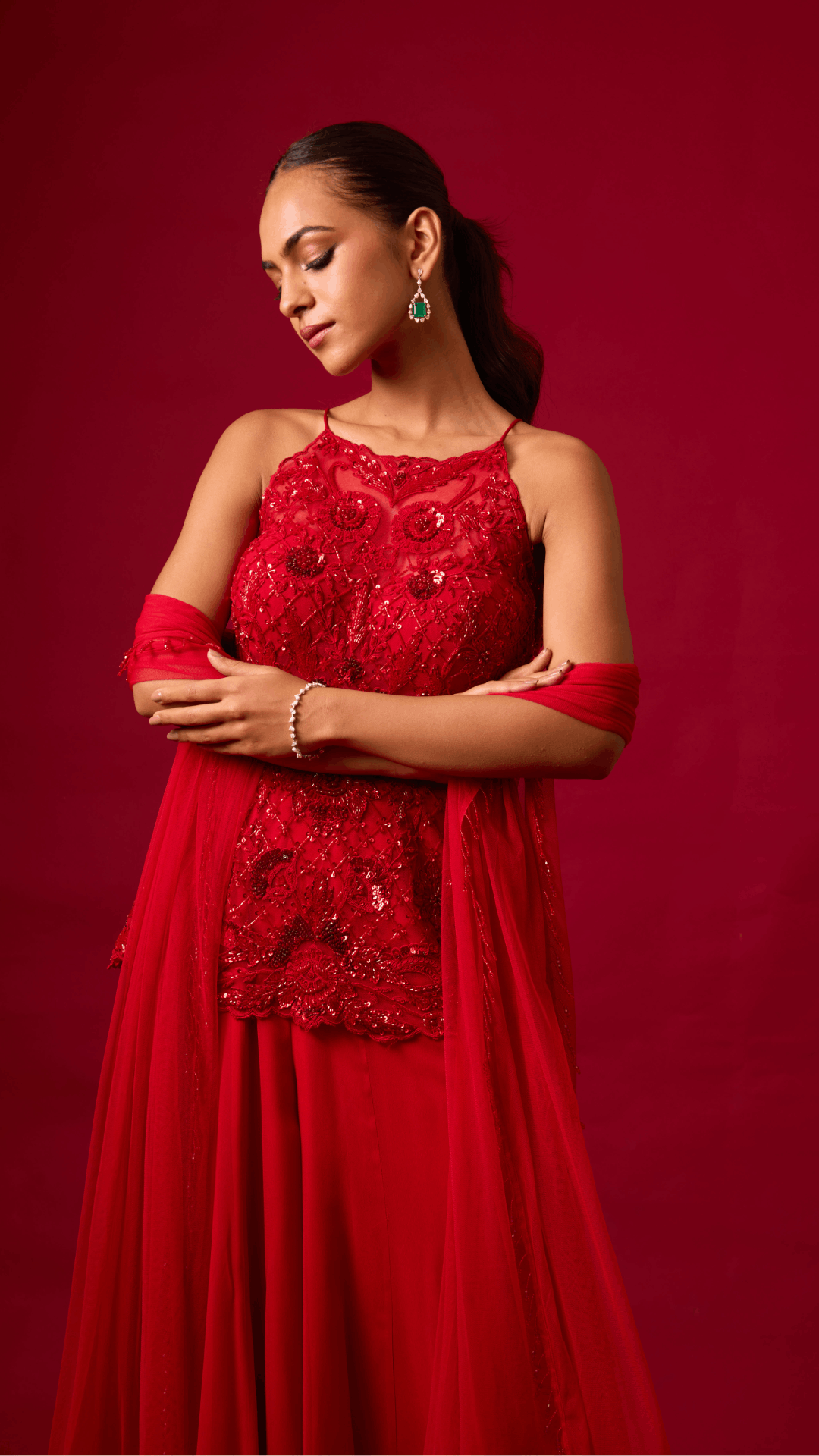 Rosé Bloom Sharara Set